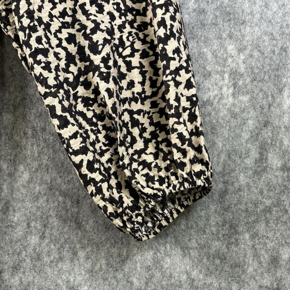 H&M Animal Print Shift Dress Long Sleeve Size Small Unlined Pullover Flowy Boho - Picture 4 of 12